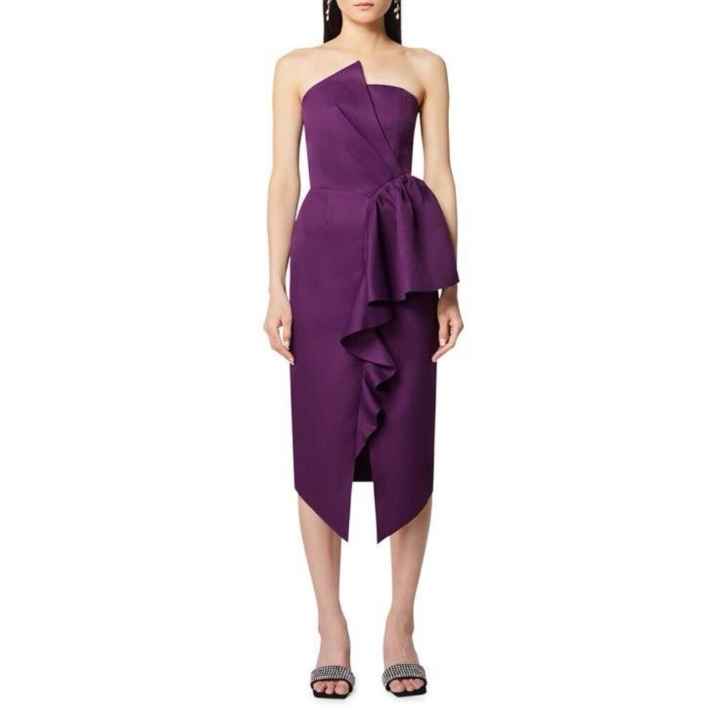 Free People x Elliatt Reception Cascade Ruffle Strapless Cocktail Dress